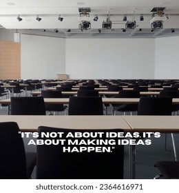 It’s not about ideas. Motivational quote. - Shutterstock ID 2364616971