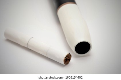 Not Burn Electronic Cigarette Heater Tobacco Stock Photo 1905154402 ...