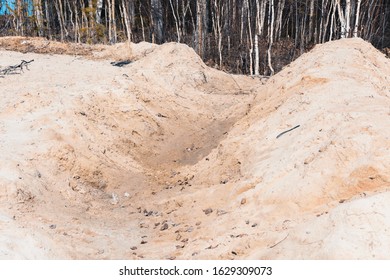 Not Deep Moat Made Of Sand To Drain Water From The Territory