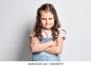 I Am Not Impressed With You. Studio Shot Of A Little Girl Not Happy Of The Situation