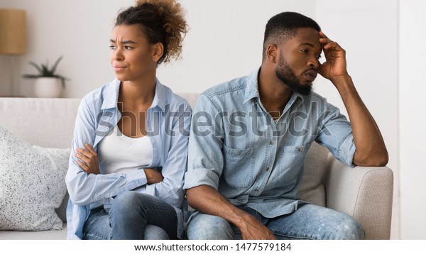 Not On Speaking Terms Frustrated Afro Stock Photo (Edit Now) 1477579184