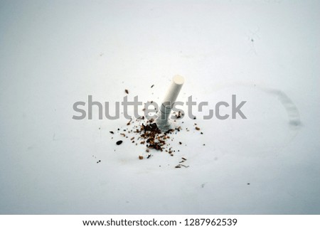 Similar – Image, Stock Photo butt stump Cigarette