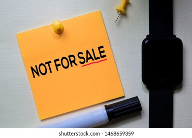 Not For Sale Text On Sticky Notes Isolated On Office Desk