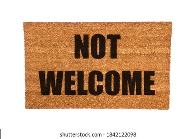 A Not Welcome Doormat Isolated On A White Background
