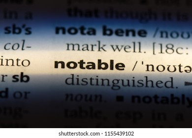 notable word in a dictionary. notable concept.
