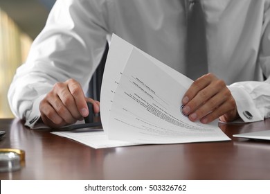 Notary Public In Office Stamping Documents