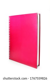 A Note Book With A Spiral Bound In A White Background