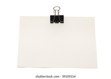 Note Paper Clip Isolated On White Stock Photo 39105514 | Shutterstock