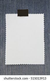 Note paper of empty and copy space on Denim background,You can input the message text in picture.