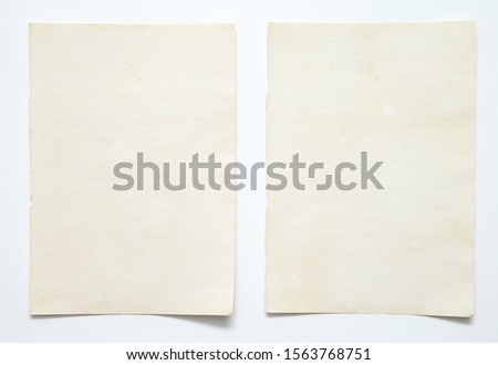 note paper on white background