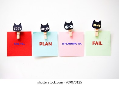 Note Paper With Wordings - Fail To Plan Is Planning To Fail