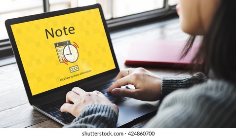 Note Schedule Plan Notice Concept
