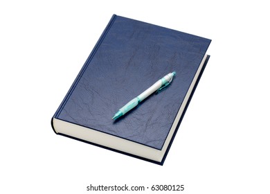 Notebook and ballpoint pen