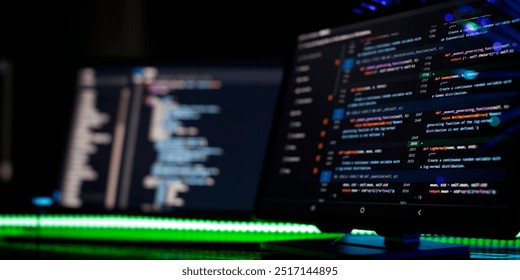 Notebook coding background business data analytics programming online