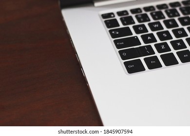 Notebook computer background for home office. New Normal.