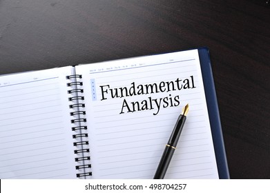 Notebook with fountain pen written word Fundamental Analysis - Shutterstock ID 498704257