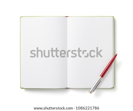notebook isolated at white background