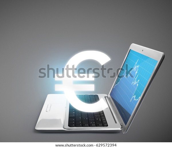 Notebook Laptop Front View Monitor Stockfoto Jetzt Bearbeiten