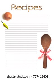 Notebook for menu, recipe notebook, Recipe Binder Sheet
