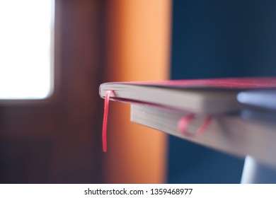 notebook on a table