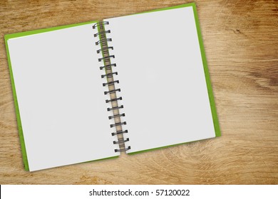 notebook on table