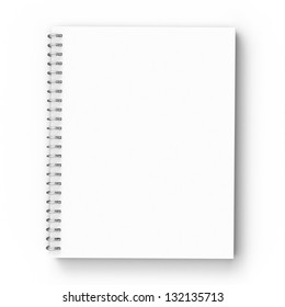 notebook white background