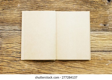Notebook  on wooden table