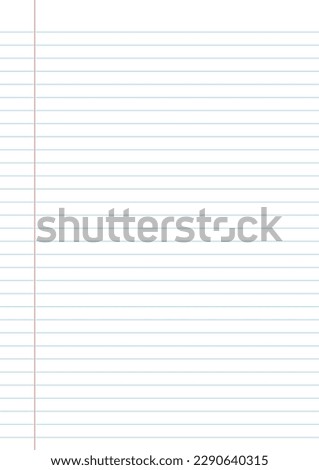 Notebook paper background. Lined notebook paper