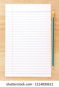 Notebook Paper Background Pencil Stock Photo 1114830611 | Shutterstock