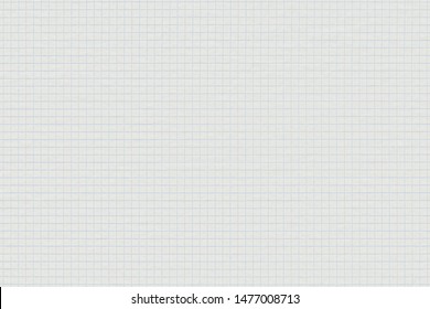 Notebook Paper With Lines Texture. Blank Sheet Of White Paper With Blue Grid Surface. School Background