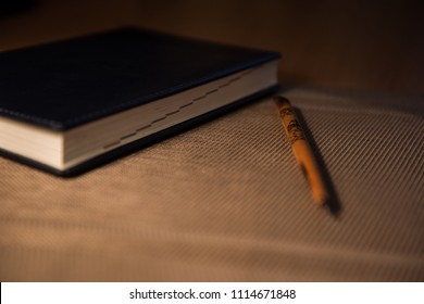notebook and pen