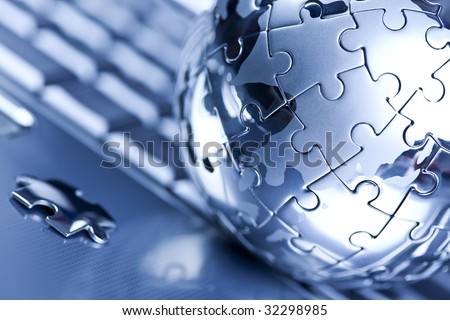 Notebook & puzzle earth globe