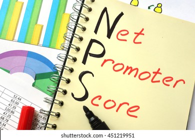 Notebook With  Sign NPS Net Promoter Score