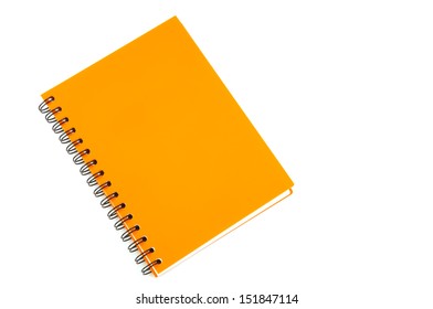 Notebook Spiral Bound Isolated On White Background