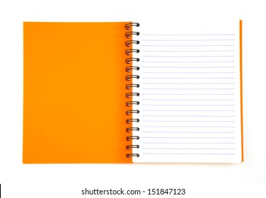 Notebook Spiral Bound Isolated On White Background