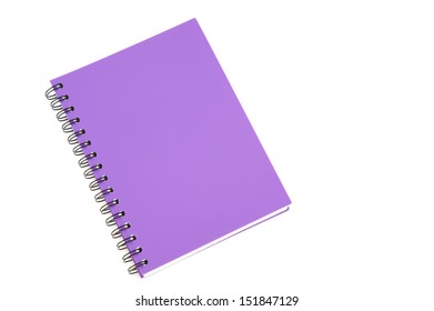 Notebook Spiral Bound Isolated On White Background