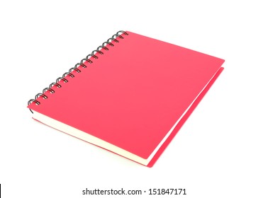 Notebook Spiral Bound Isolated On White Background