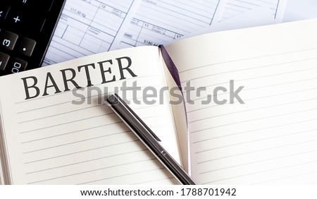 Notebook with Toolls and Notes about BARTER