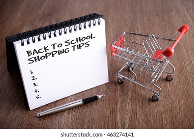 Notebook Written Back To School Shopping Tips