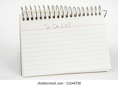 Notecards setting on a table