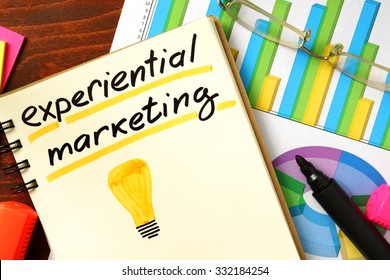 Notepad With Experiential Marketing Concept.