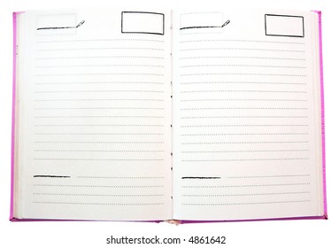 notepad isolated