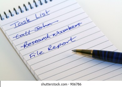 notepad and pen - a to-do list