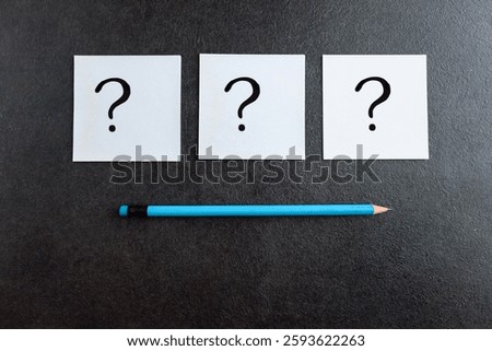 Notepad with question mark. Yes or no question.