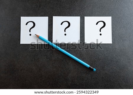 Notepad with question mark. Yes or no question.