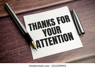 Notepad Text Thank You Your Attention Stock Photo 2211294953 | Shutterstock