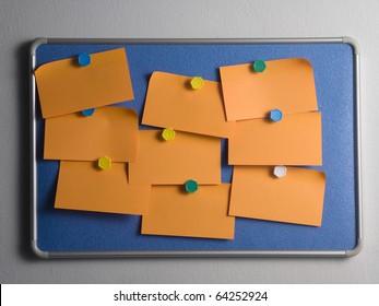 Notice Board Full Of Blank Items For Editing.