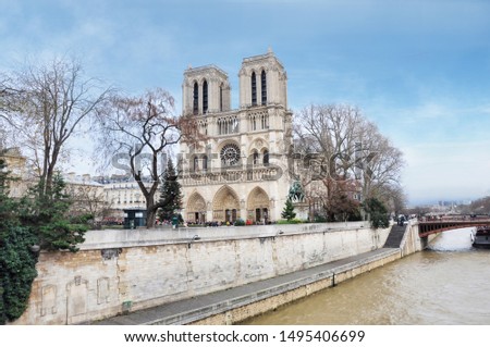 Similar – Notre Dame Kathedrale und Sena Fluss