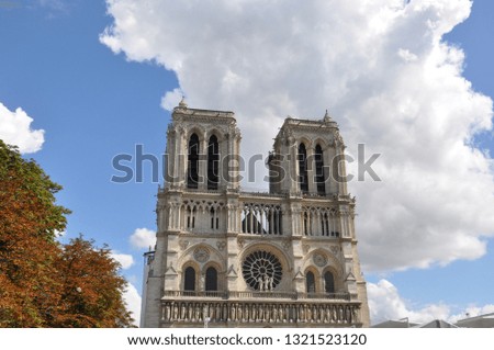 Similar – Notre Dame Kathedrale im Herbst