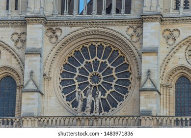 Notre Dame Cathedral Rose Window Close Up